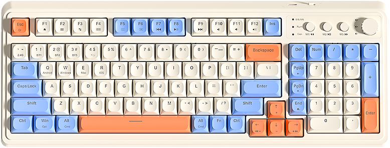 AULA S99 Warm Horizon Mechanical Gaming Keyboard (99 Keys, 99%, Wireless RGB, Tri-Mode, Gasket Mount) - Premium Build with Stunning Illumination