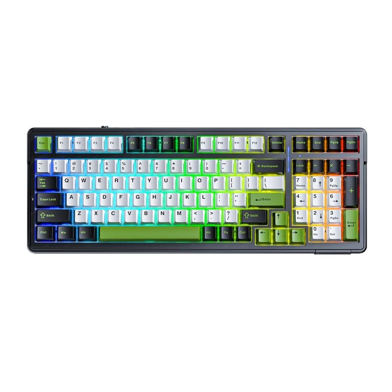 AULA F99 Emerald Eclipse Mechanical Gaming Keyboard (99 Keys, 98%, RGB, Tri-Mode, Walvis Sea Switch) - Sleek and High-Performance Keyboard