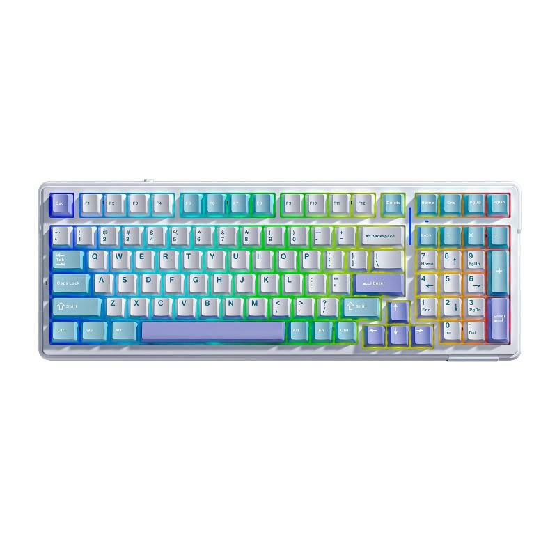 AULA F99 Aqua Breeze Mechanical Gaming Keyboard (99 Keys, 98%, RGB, Tri-Mode, Reaper Switch) - Elegant Design with Exceptional Performance