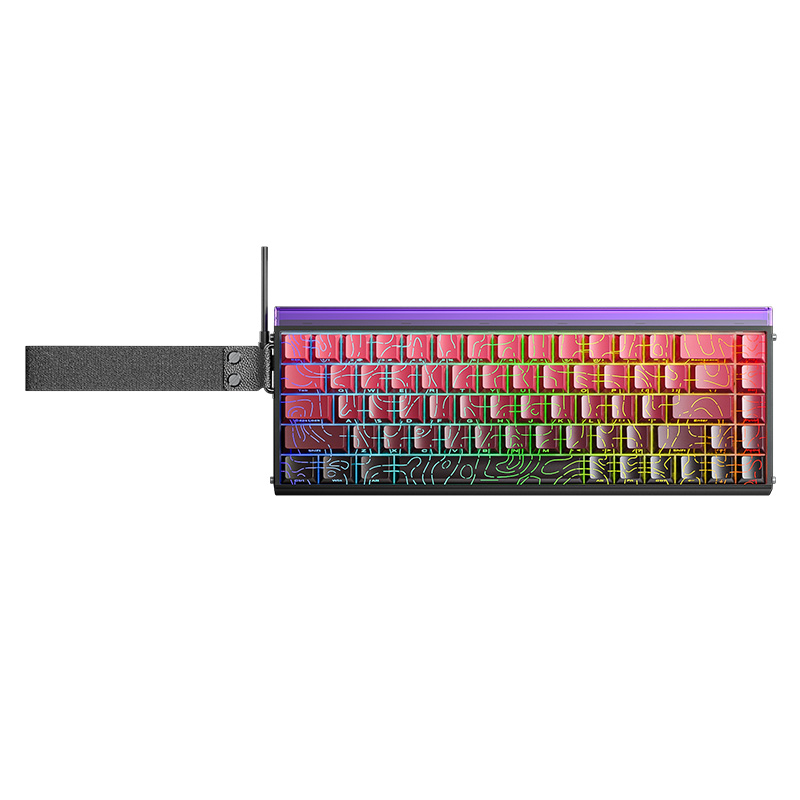 Aula 68 Keys RGB 65% Wired Mechanical Gaming Keyboard Sea King Magnetic Switch Contr-BLK-RD Hero68HE