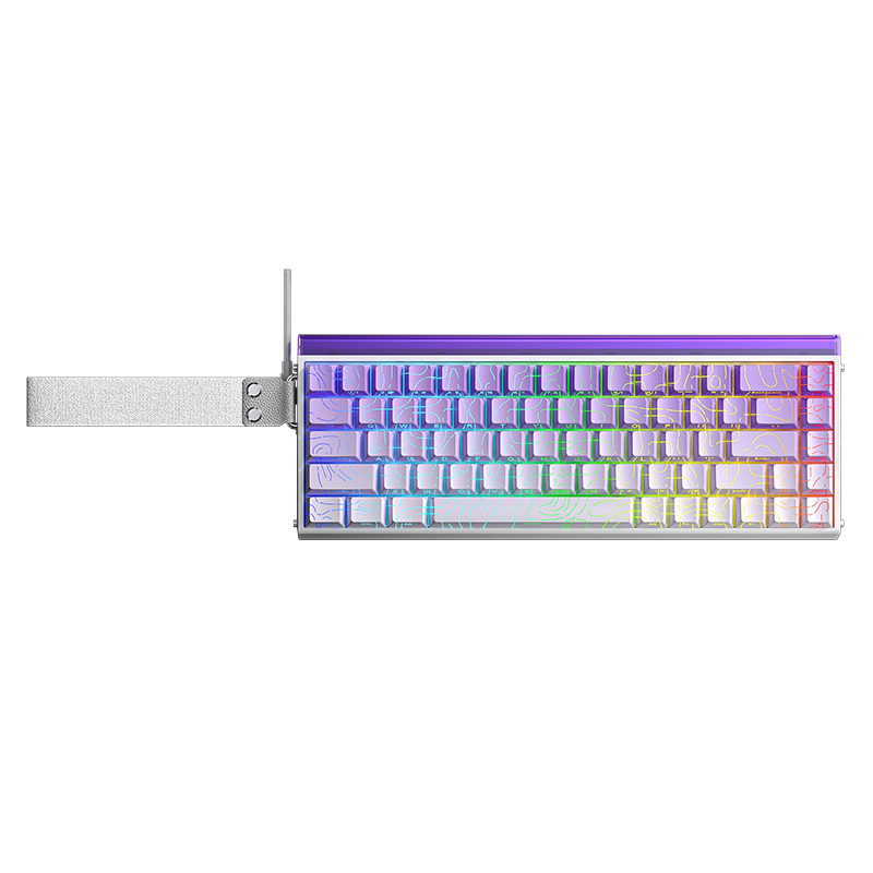 Aula 68 Keys RGB 65% Wired Mechanical Gaming Keyboard Sea King Magnetic Switch Contour-WHT Hero68HE