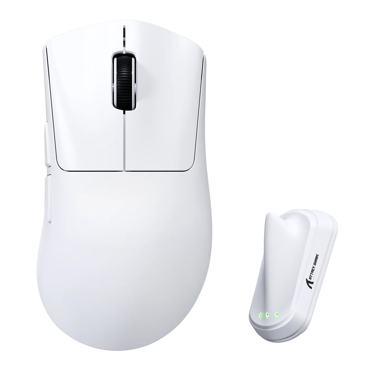ATTACK SHARK V8 ULTRALIGHT NORDIC 54L15 WIRELESS GAMING MOUSE  WHITE PAW-3950 MAX