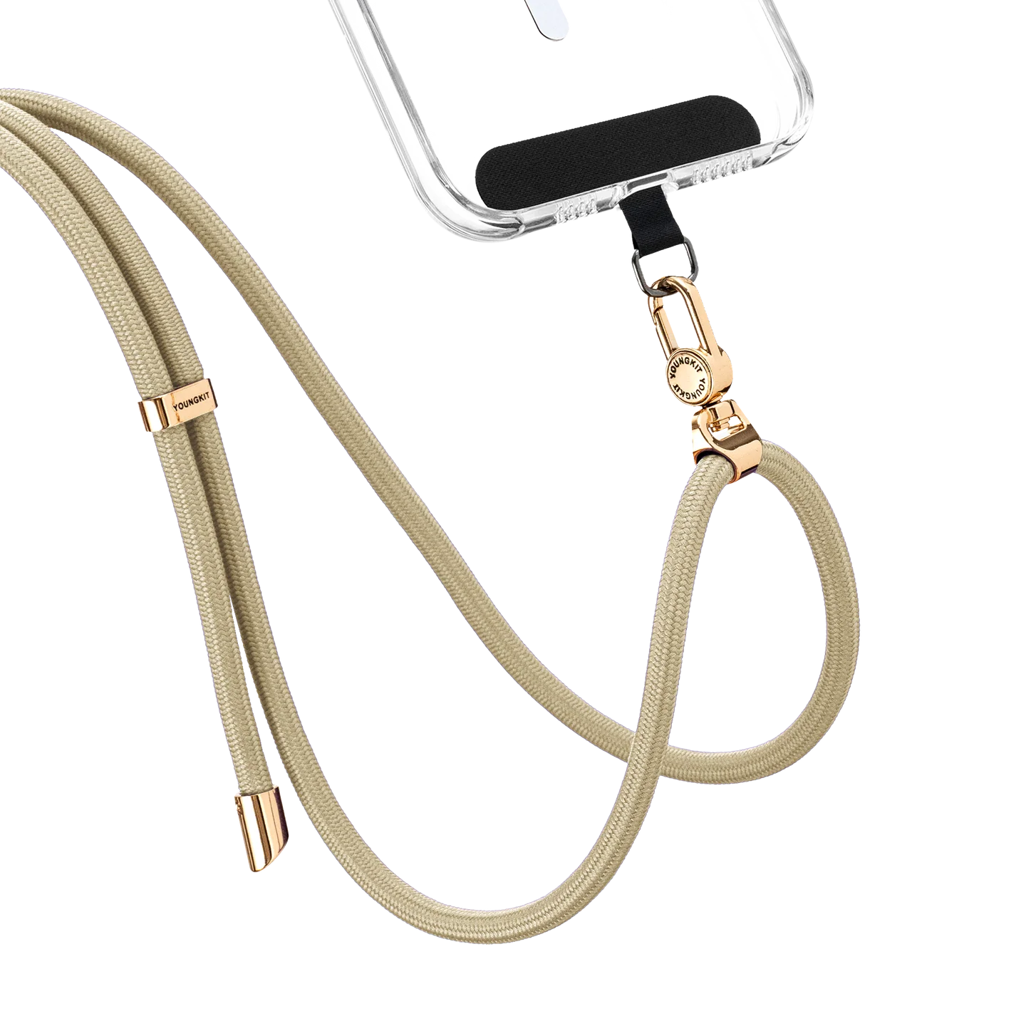 YOUNGKIT CROSSBODY LANYARD WITH STRAP CARD 7.0 MM TITANIUM YQ001 thumbnail 3