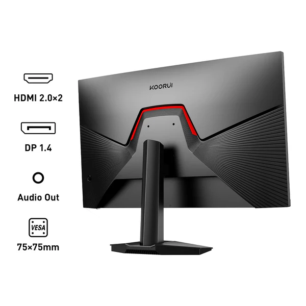 KOORUI 27 INCH QHD 2560X1440 180HZ 1MS IPS PANEL GAMING MONITOR G2721P thumbnail 2