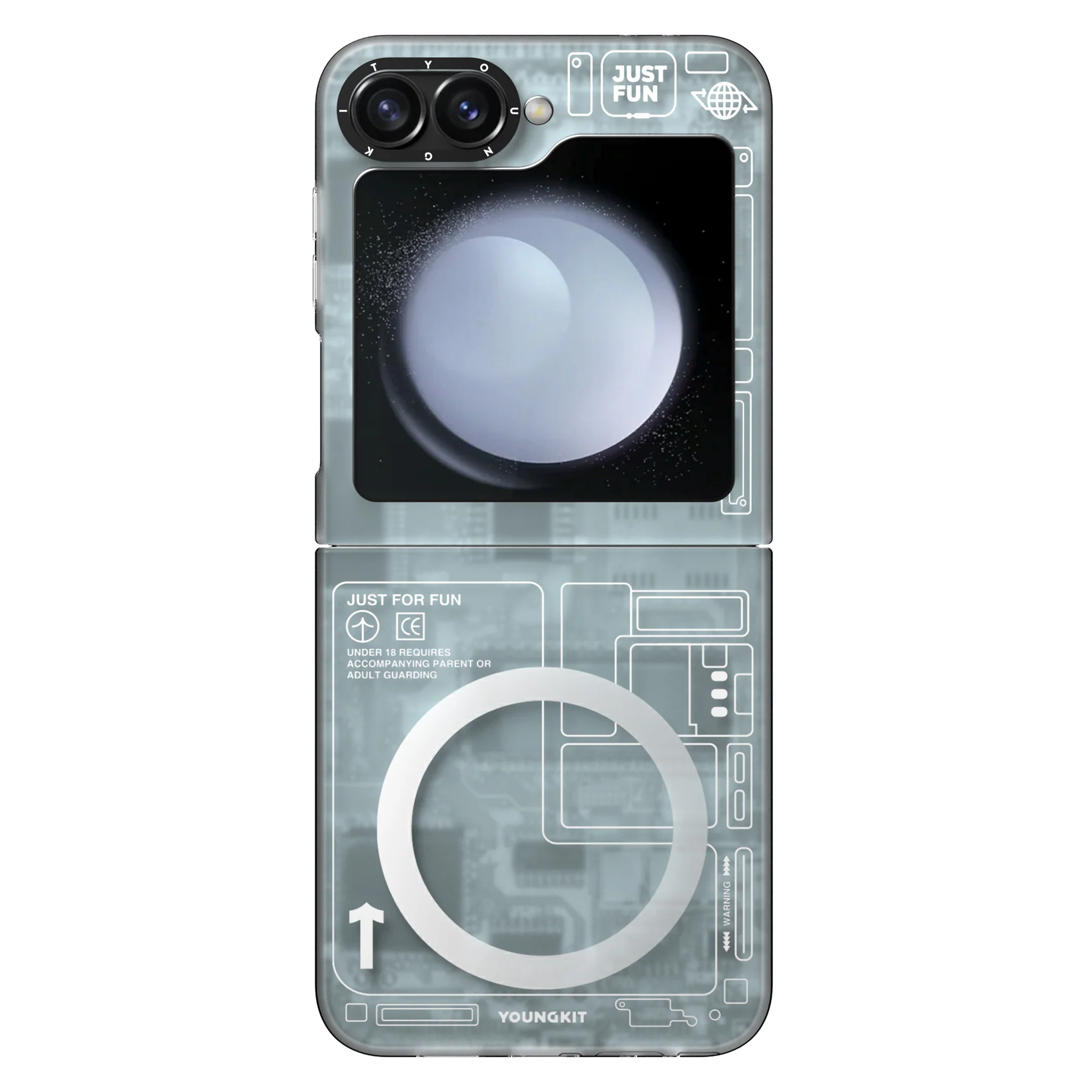 YOUNGKIT SAMSUNG FLIP 6 TECHNOLOGY MAGNETIC CASE BLACK CX020