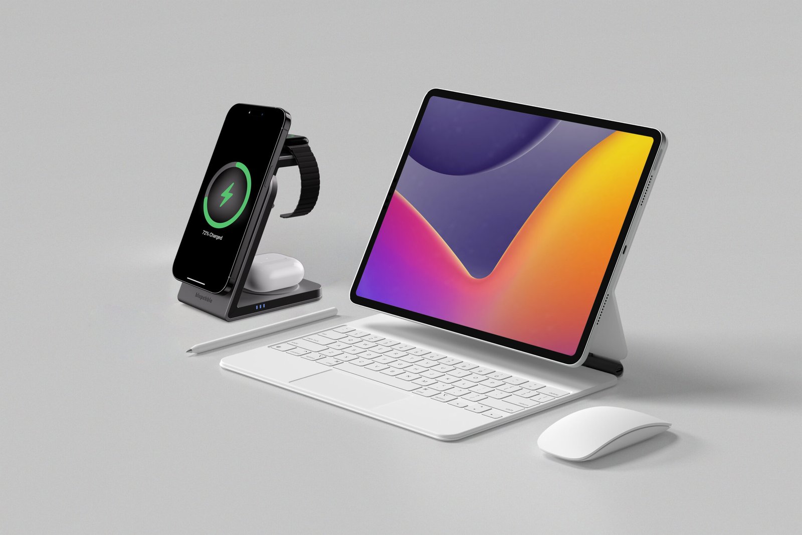 BLUPEBBLE 3 IN 1 WIRELESS MAGSAFE CHARGING STAND BP-3IN1V1-SG thumbnail 3