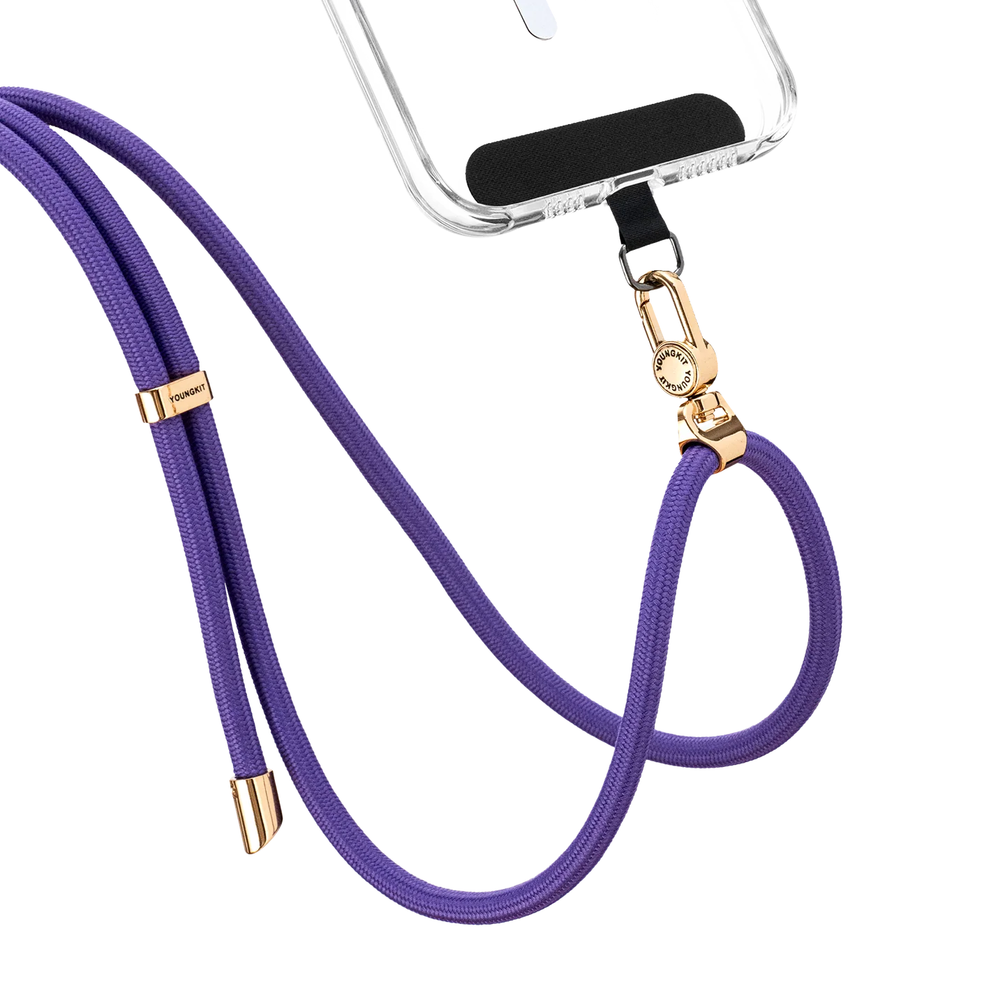 YOUNGKIT CROSSBODY LANYARD WITH STRAP CARD 7.0 MM PURPLE YQ001 thumbnail 2
