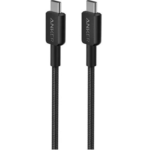 ANKER USB C TO USB C CABLE BRAIDED 240W 6FT BLACK A81D6H11