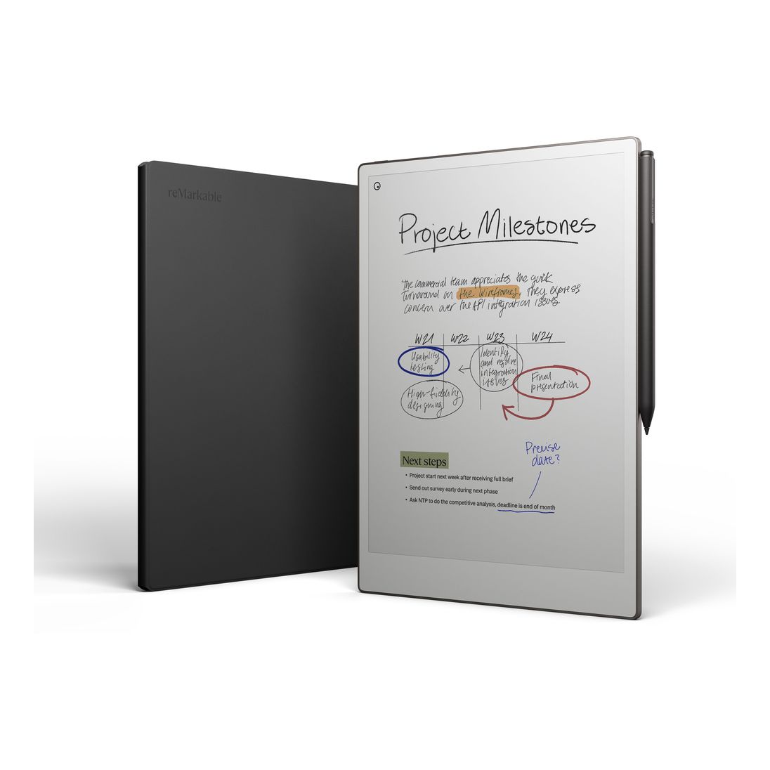 REMARKABLE PAPER PRO TABLET WITH MARKER PLUS AND BOOK FOLIO PRO LEATHER BLACK