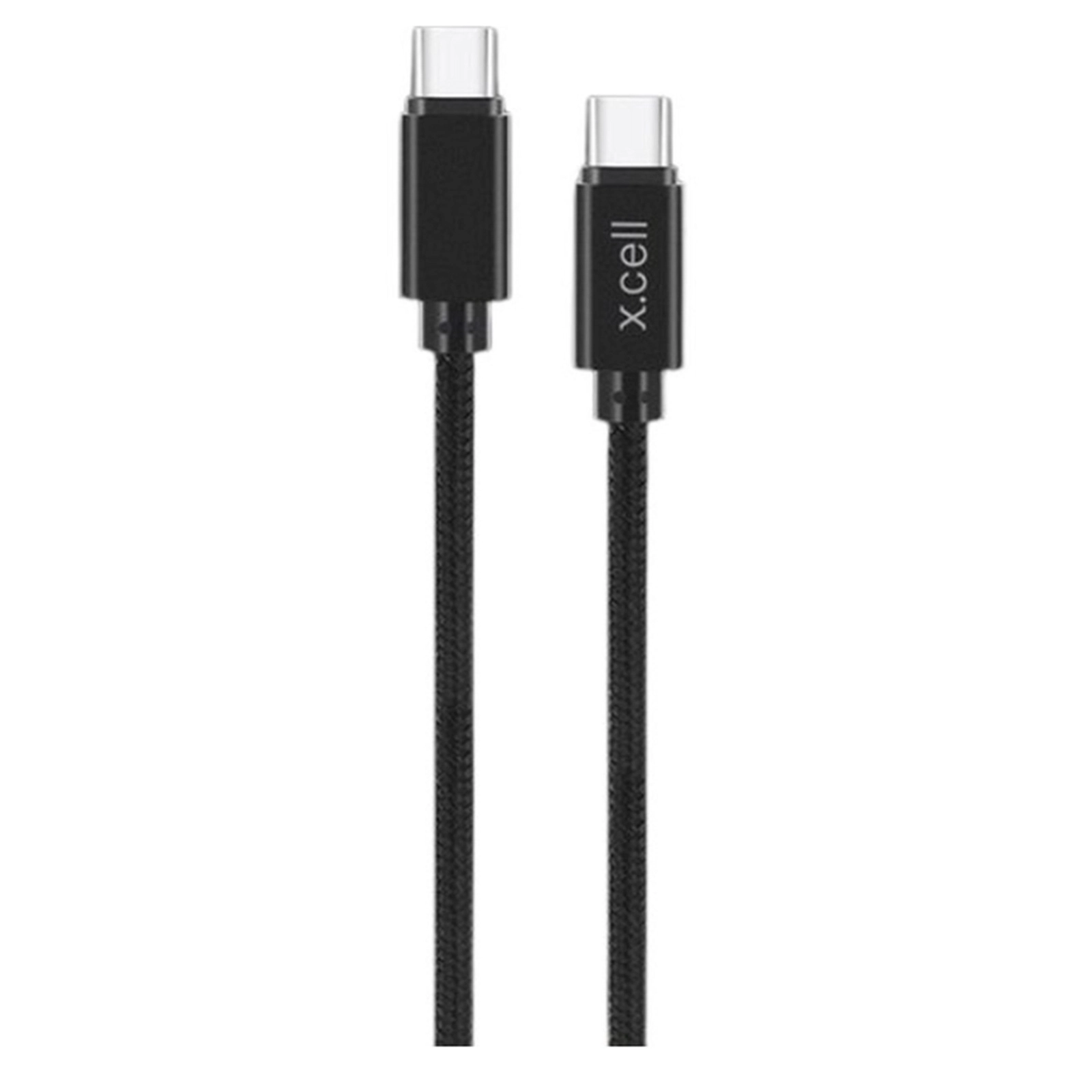 X-CELL USB-C TO USB-C BRAIDED HIGH PERFORMANCE CABLE 1M BLACK