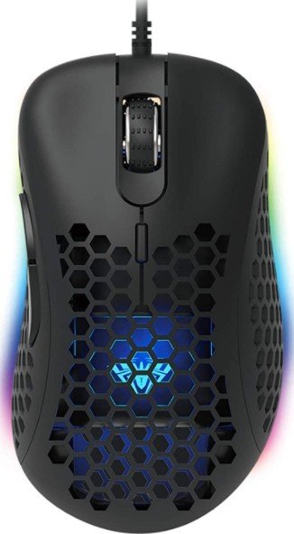 AULA Wind Gaming Mouse (Black, Rainbow Backlight, F810) - Stylish Design with Precision Control