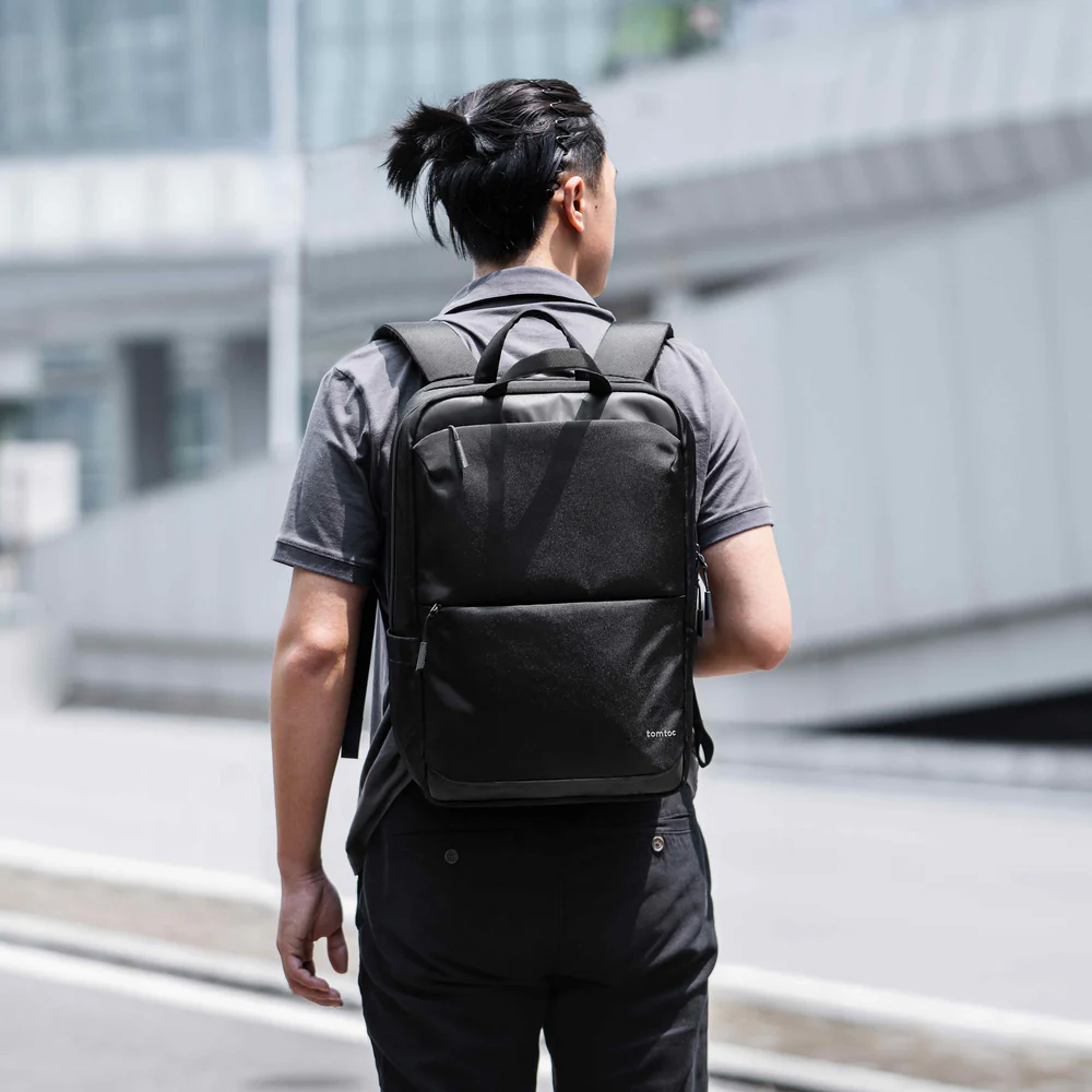 Tomtoc Navigator T71 15.6-inch Laptop Backpack (Black, T71M1D1) - Sleek and Durable Travel Companion thumbnail 3