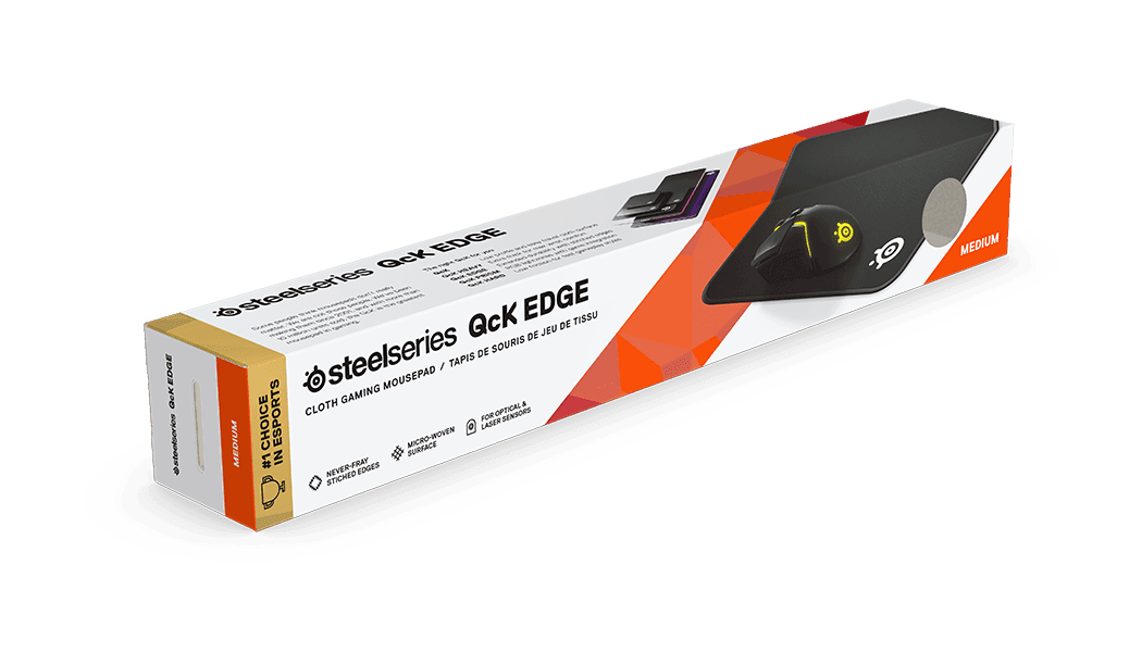 SteelSeries QcK Edge Mouse Mat M (63822) - Enhanced Precision, Durable Build, Smooth Surface for Optimal Performance thumbnail 2