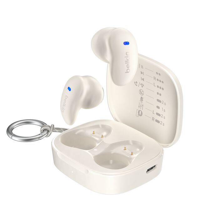 BELKIN SOUNDFORM ANYWHERE TRUE WIRELESS EARBUDS CREAM AUC014HQCR thumbnail 3