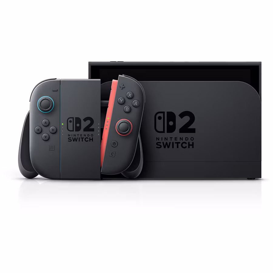 NINTENDO SWITCH 2 GAMING CONSOLE MARIOKART WORLD BLACK RED thumbnail 3