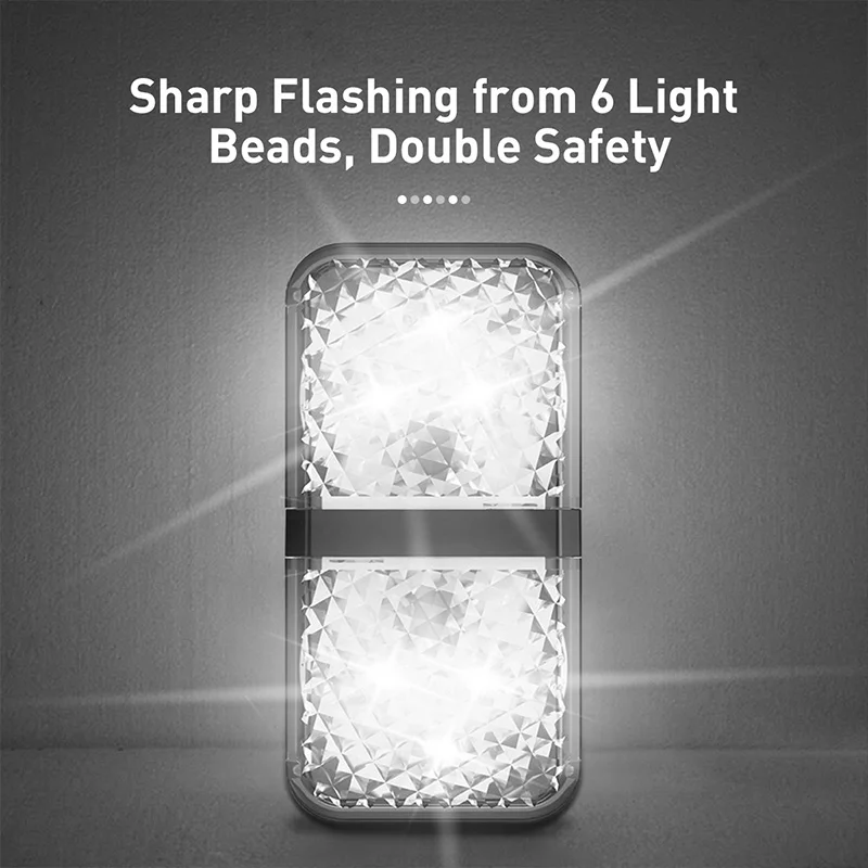BASUES DOOR OPEN WARNING LIGHT 2PCS WHITE CRFZD-02 thumbnail 5