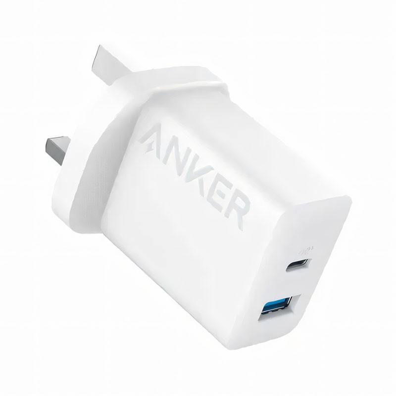 ANKER 2 PORT HIGH SPEED CHARGER 20W WHITE A2348K21