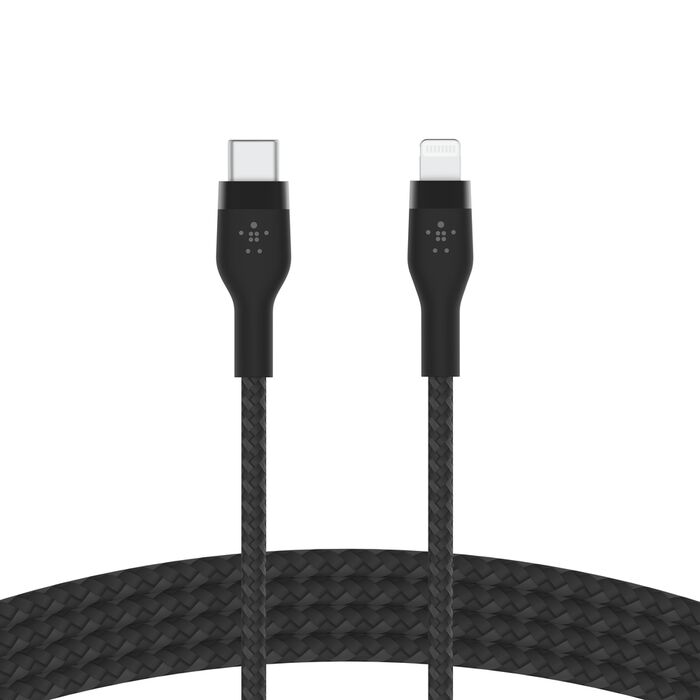 BELKIN BOOST CHARGE PRO FLEX USB C CABLE WITH LIGHTNING CONNECTOR WHITE CAA011BT1MWH