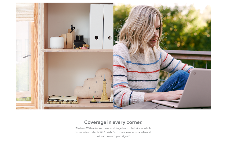 GOOGLE NEST WIFI ROUTER AND POINT 2 PACK GA01425 thumbnail 4