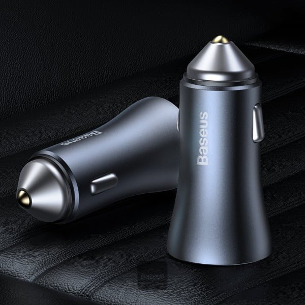 Baseus Golden Contactor Pro Dual Quick Car Charger - USB + Type-C 40W GC PRO CCJD thumbnail 4