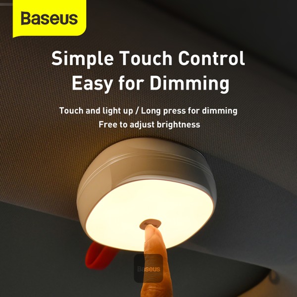 BASEUS IN CAR SOLAR READING LAMP WHITE CRYDD02-02 thumbnail 4