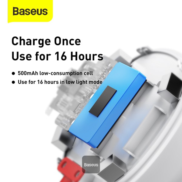 BASEUS IN CAR SOLAR READING LAMP WHITE CRYDD02-02 thumbnail 5