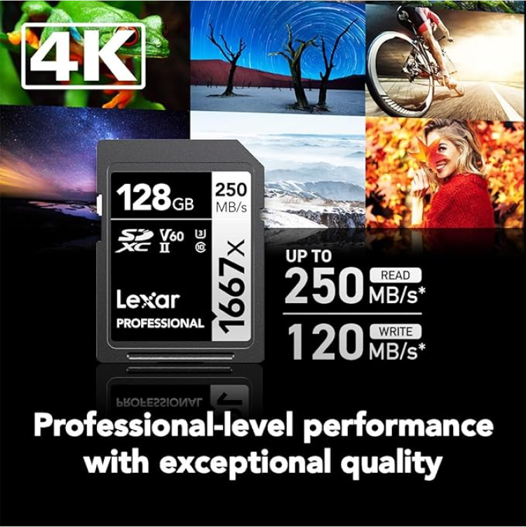Lexar® Professional 1667x SDXC™ UHS-II Memory Card - Silver Series, Up to 250MB/s High-Speed Performance thumbnail 4