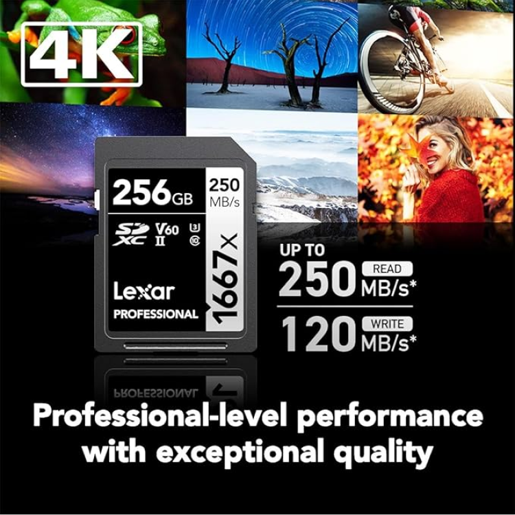 Lexar® Professional 1667x SDXC™ UHS-II Memory Card - Silver Series, Up to 250MB/s High-Speed Performance thumbnail 7