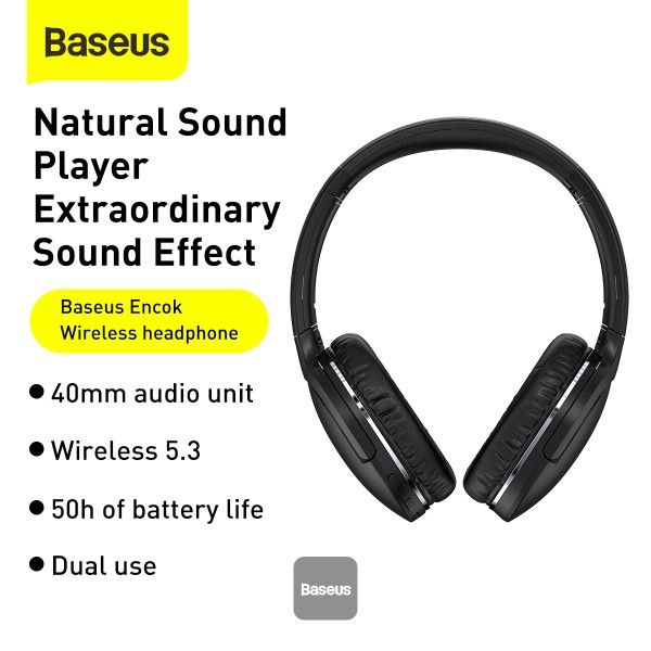 BASEUS ENCOK WIRELESS HEADPHONE D02 PRO BLACK thumbnail 4