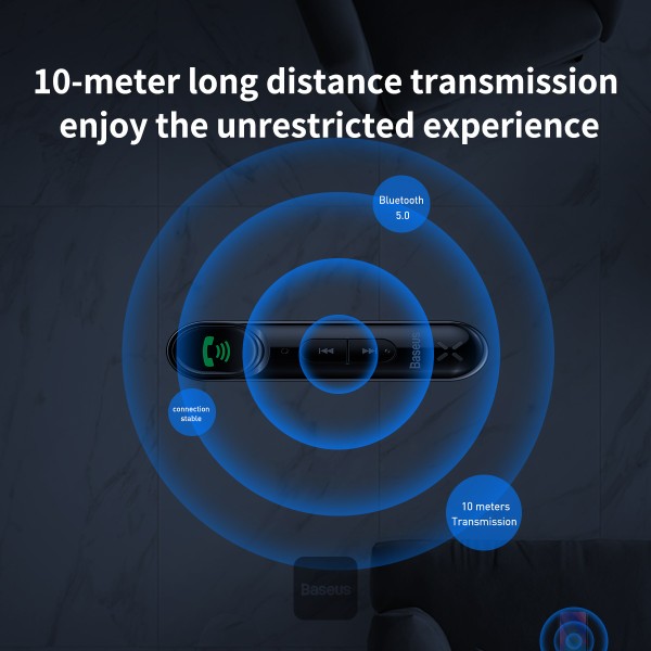 BASEUS AUX WIRELESS AUDIO RECEIVER BLACK thumbnail 6
