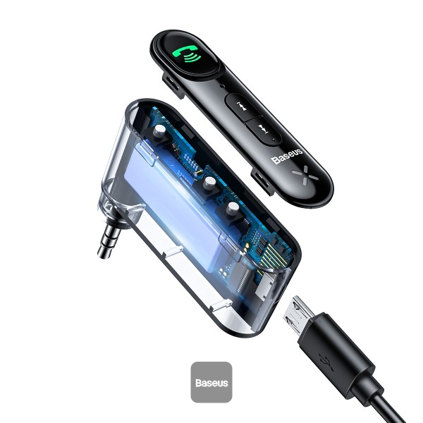BASEUS AUX WIRELESS AUDIO RECEIVER BLACK thumbnail 2