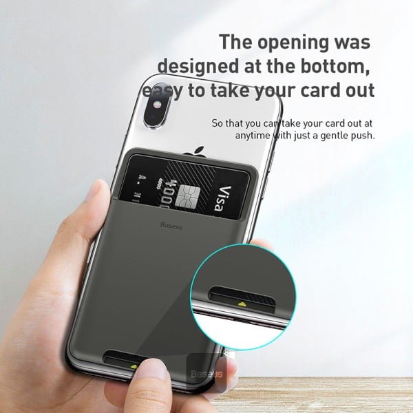 Baseus Back Stick Silicone Card Bag Case ACKD thumbnail 3