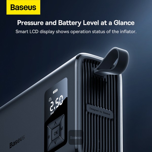 BASEUS ENERGY PUMP MEGA SERIES DUAL CYLINDER WIRELESS INFLATOR BLACK BS-CG007 thumbnail 5