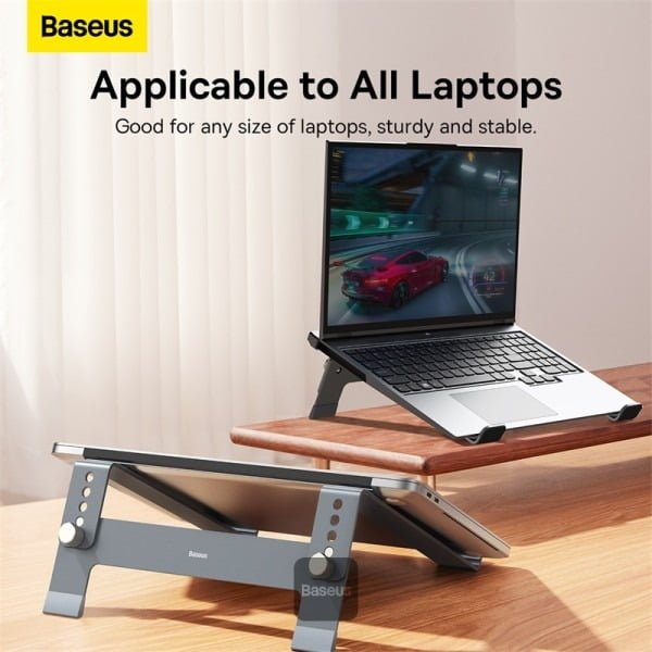 BASEUS ULTRASTABLE SERIES DESKTOP LAPTOP STAND 4 GEAR ADJUSTABLE SPACE GRAY thumbnail 4