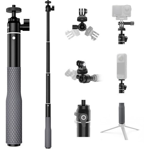 Capture Every Angle with the Telesin Aluminium Alloy Selfie Stick with Ball Head for Action Cameras - WSS-001 thumbnail 15