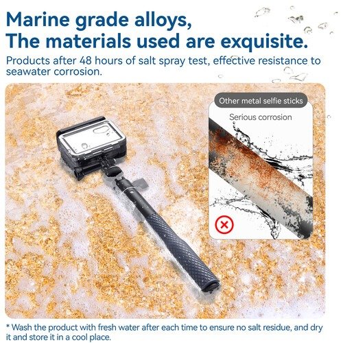 Capture Every Angle with the Telesin Aluminium Alloy Selfie Stick with Ball Head for Action Cameras - WSS-001 thumbnail 9
