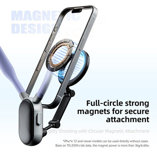 Capture Hands-Free Moments with the Telesin Magnetic Smartphone Neck Mount - TE-MNM-001 thumbnail 23