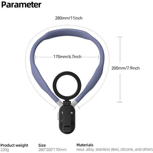 Capture Hands-Free Moments with the Telesin Magnetic Smartphone Neck Mount - TE-MNM-001 thumbnail 10