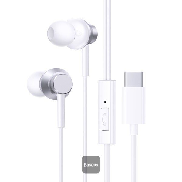 BASEUS ENOCK CZ11 WIRED EARPHONE TYPE C WHITE