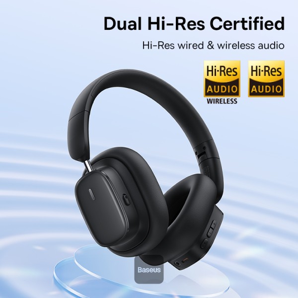 BASEUS BOWIE H1I NOISE CANCELLATION WIRELESS HEADPHONE CLUSTER BLACK thumbnail 5