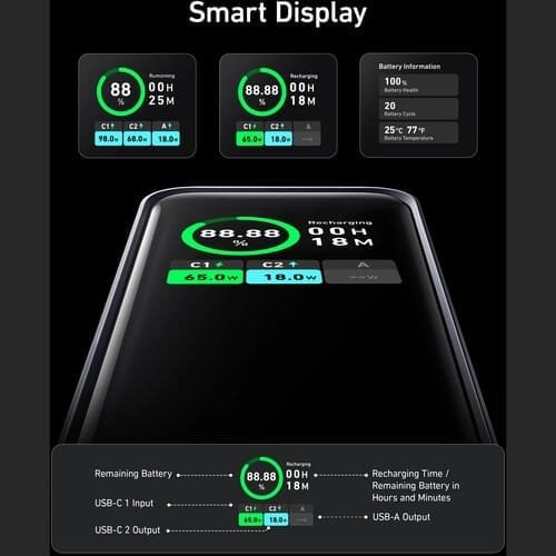 ANKER PRIME MULTI DEVICE 20000MAH 200W FAST CHARGING POWERBANK A1336011 thumbnail 5