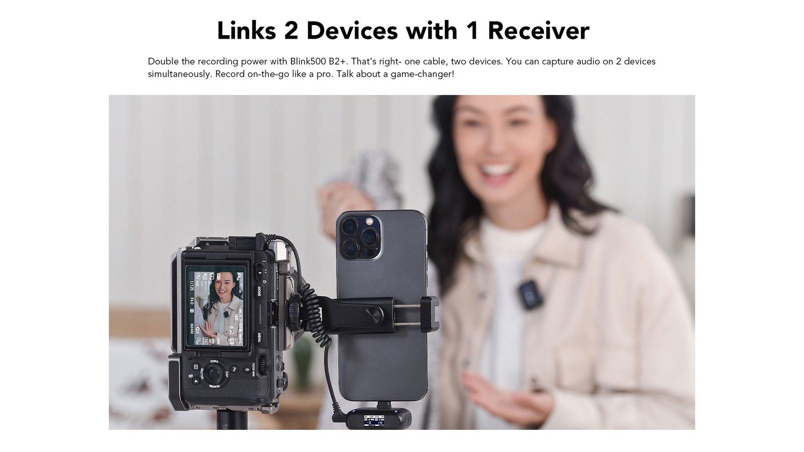 Saramonic 4-in-1 Wireless Microphone System in Black - Blink500 B2+ thumbnail 10