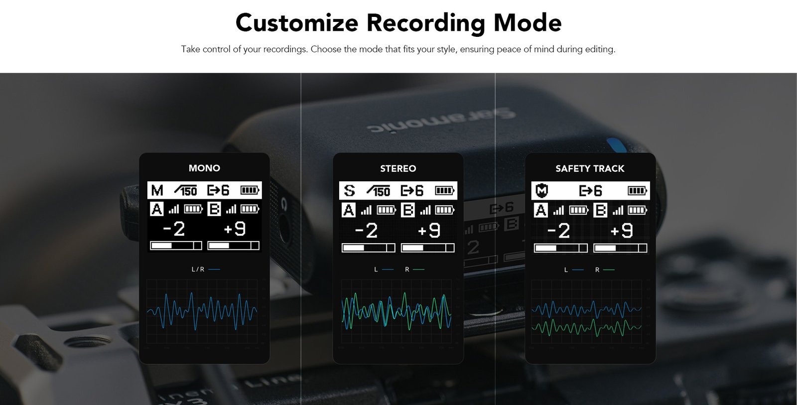 Saramonic 4-in-1 Wireless Microphone System in Black - Blink500 B2+ thumbnail 5