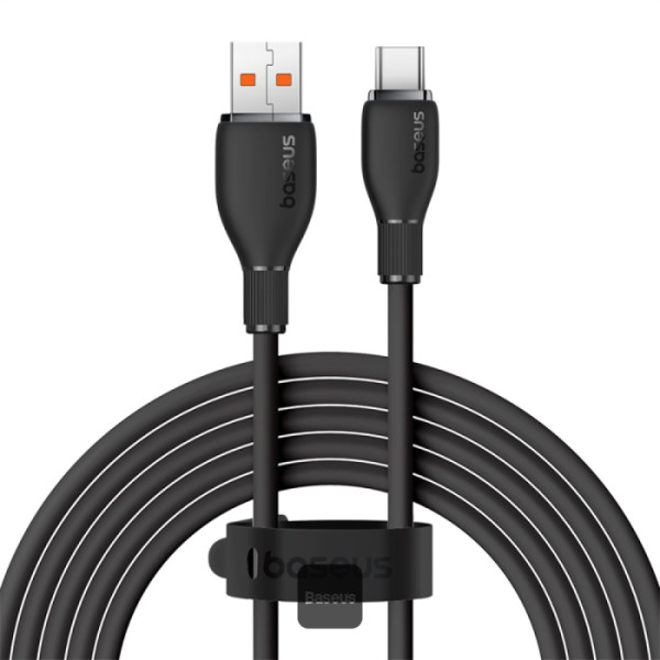 BASEUS PUDDING SERIES USB TO TYPE C 100W CABLE 1.2M BLACK thumbnail 2