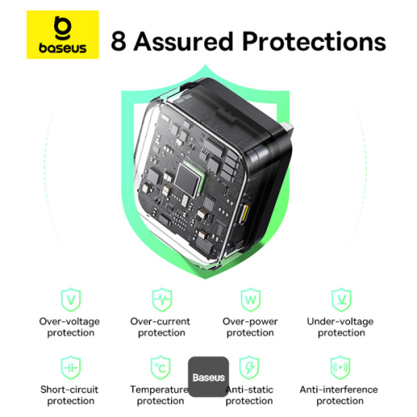 BASEUS PALM 20W 1C FAST CHARGER BLACK thumbnail 8