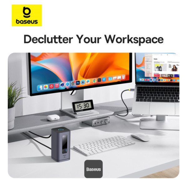 BASEUS SPACEMATE SERIES 10 IN 1 MAC DOCKING STATION SPACE GREY B00568102813-00-GY thumbnail 3