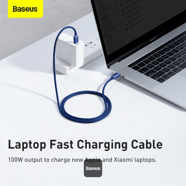 BASEUS CRYSTAL SHINE 20W TYPE C TO LIGHTNING CABLE 2M BLUE thumbnail 4