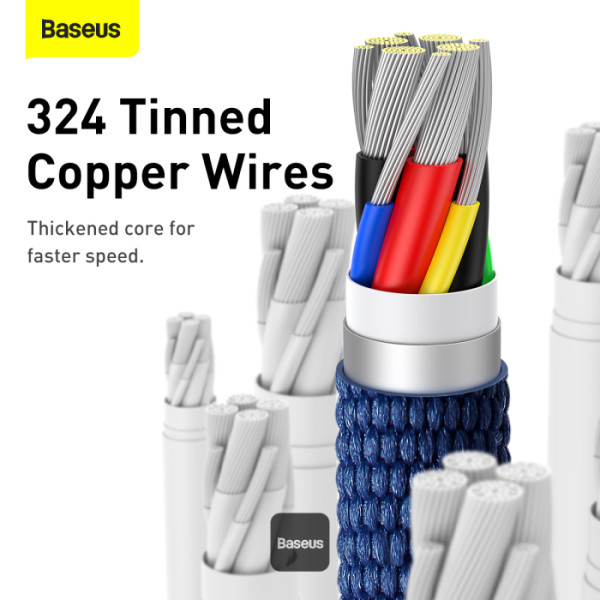 BASEUS CRYSTAL SHINE 20W TYPE C TO LIGHTNING CABLE 2M BLUE thumbnail 7