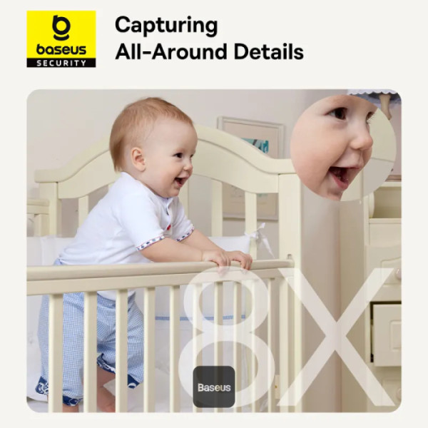 BASEUS SECURITY P1 PRO SERIES INDOOR CAMERA 3K UK MOON WHITE S0TV022133 thumbnail 9