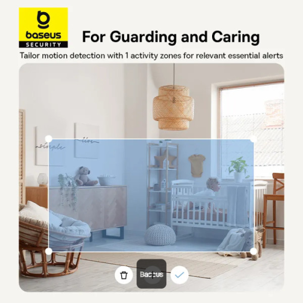 BASEUS SECURITY P1 PRO SERIES INDOOR CAMERA 3K UK MOON WHITE S0TV022133 thumbnail 5
